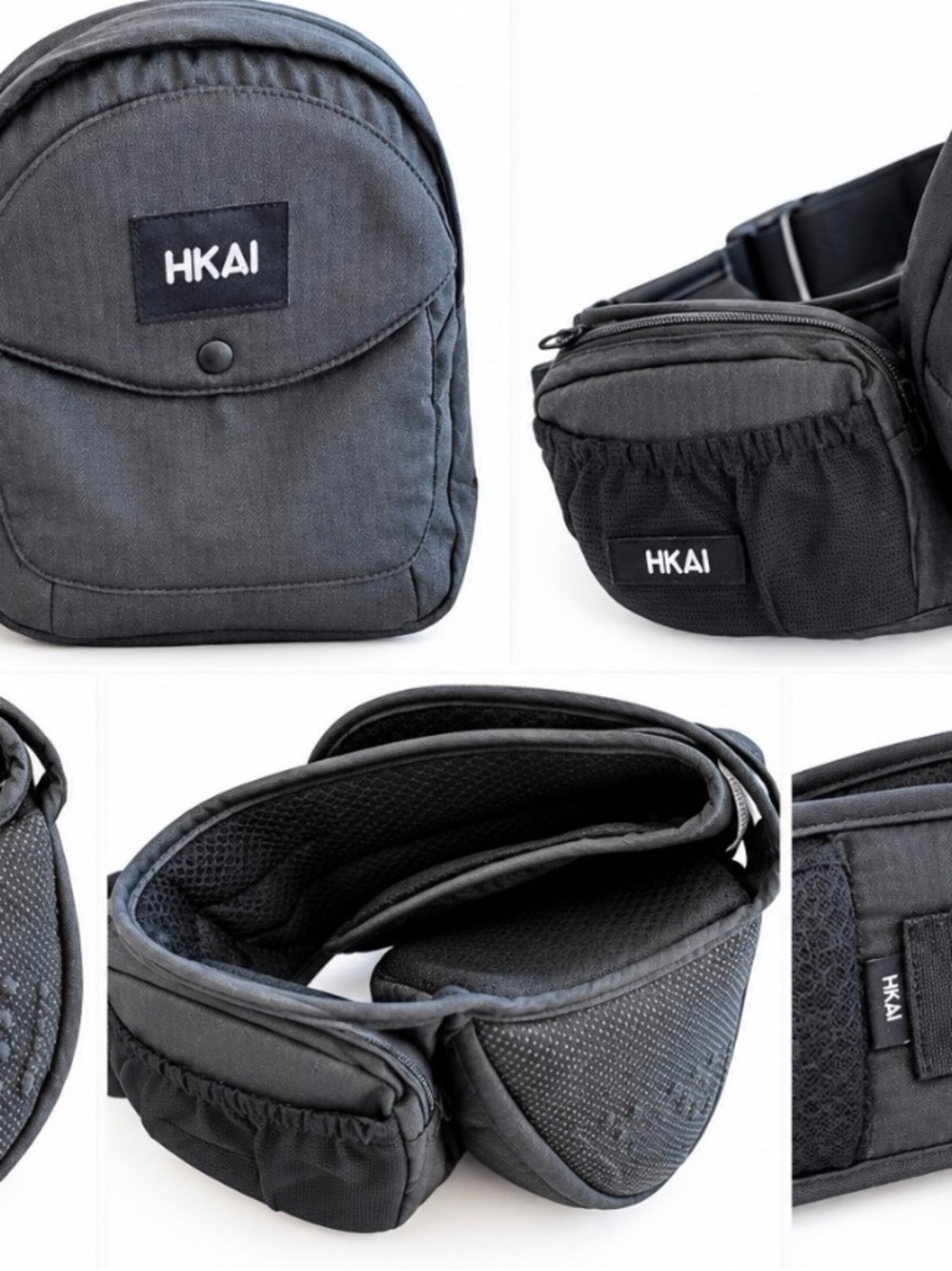 Kids Black Belt Bag – Compact Hands-Free Waist Pouch